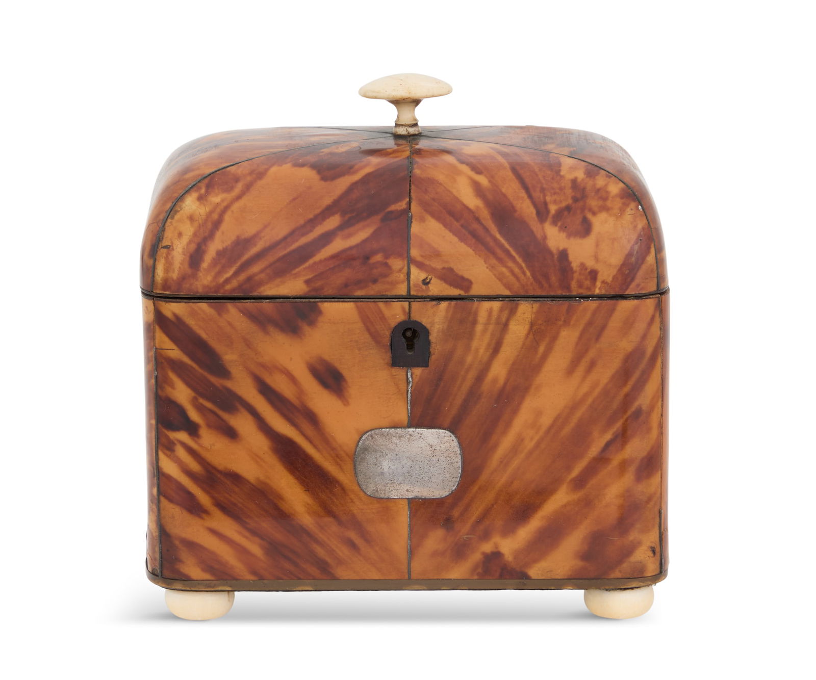 William IV Tortoiseshell Tea Caddy (1 of 4)