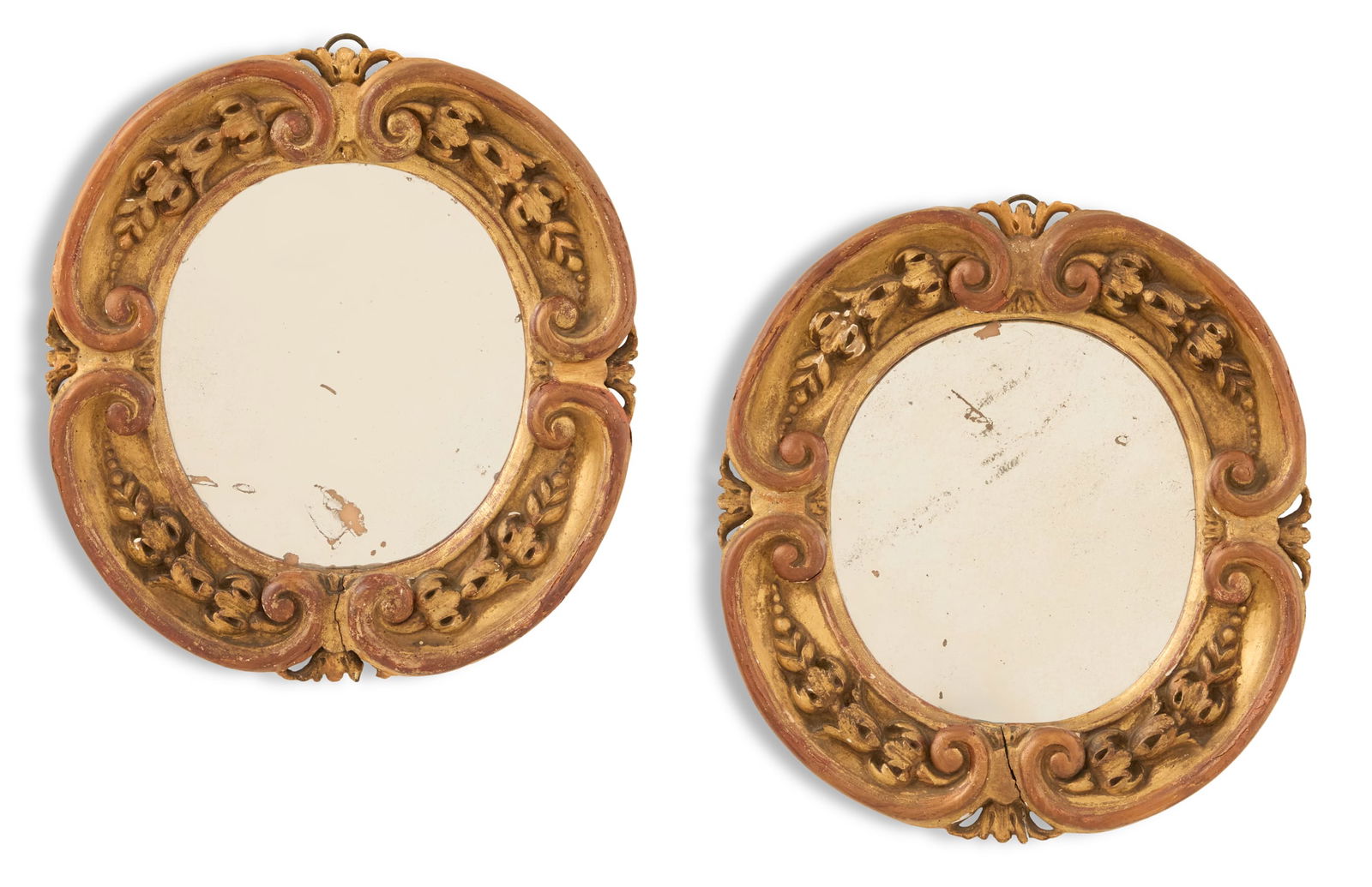 Pair of Italian Small Giltwood Mirrors (1 of 5)