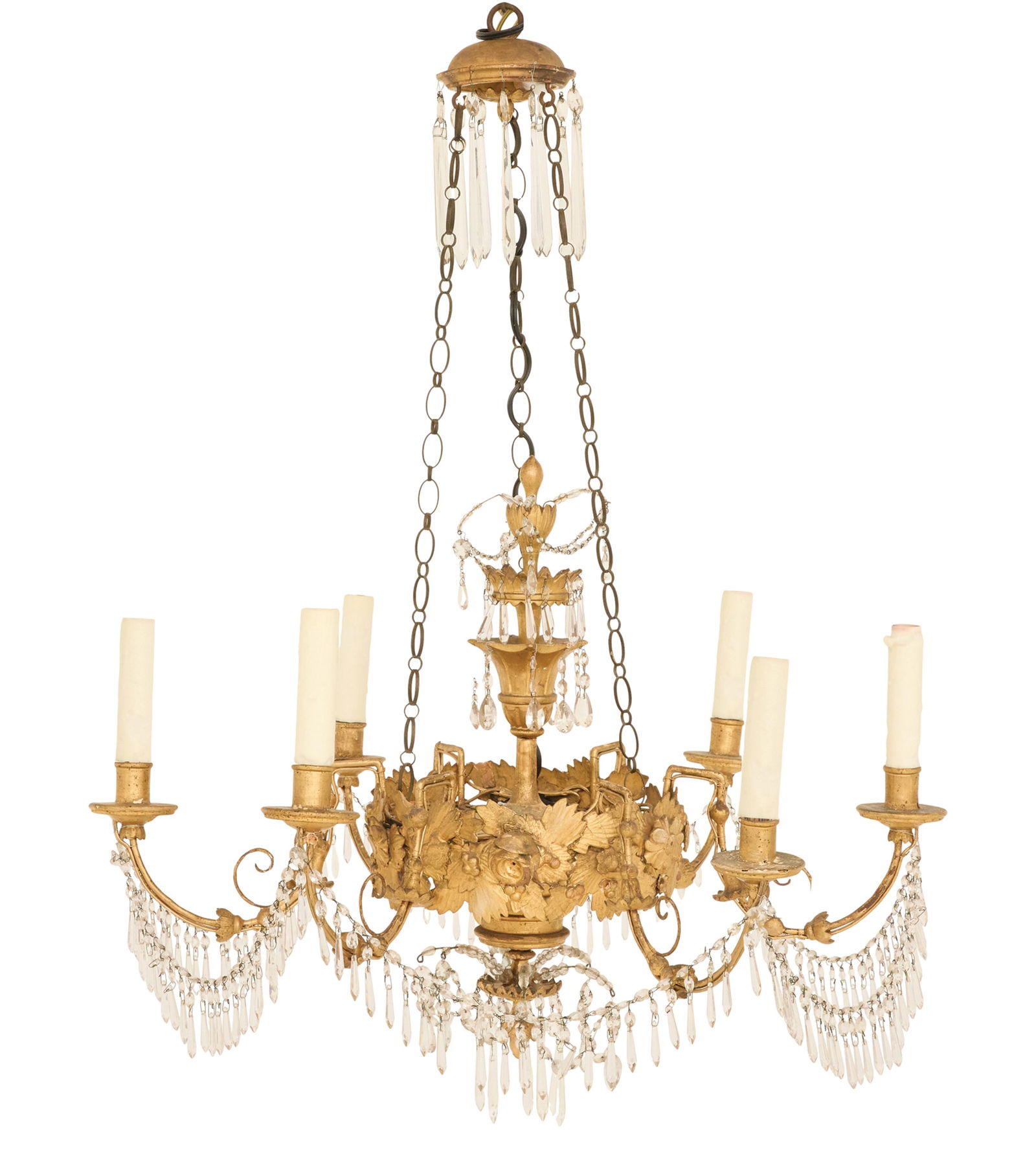 Austrian Giltwood and Crystal Chandelier (1 of 1)