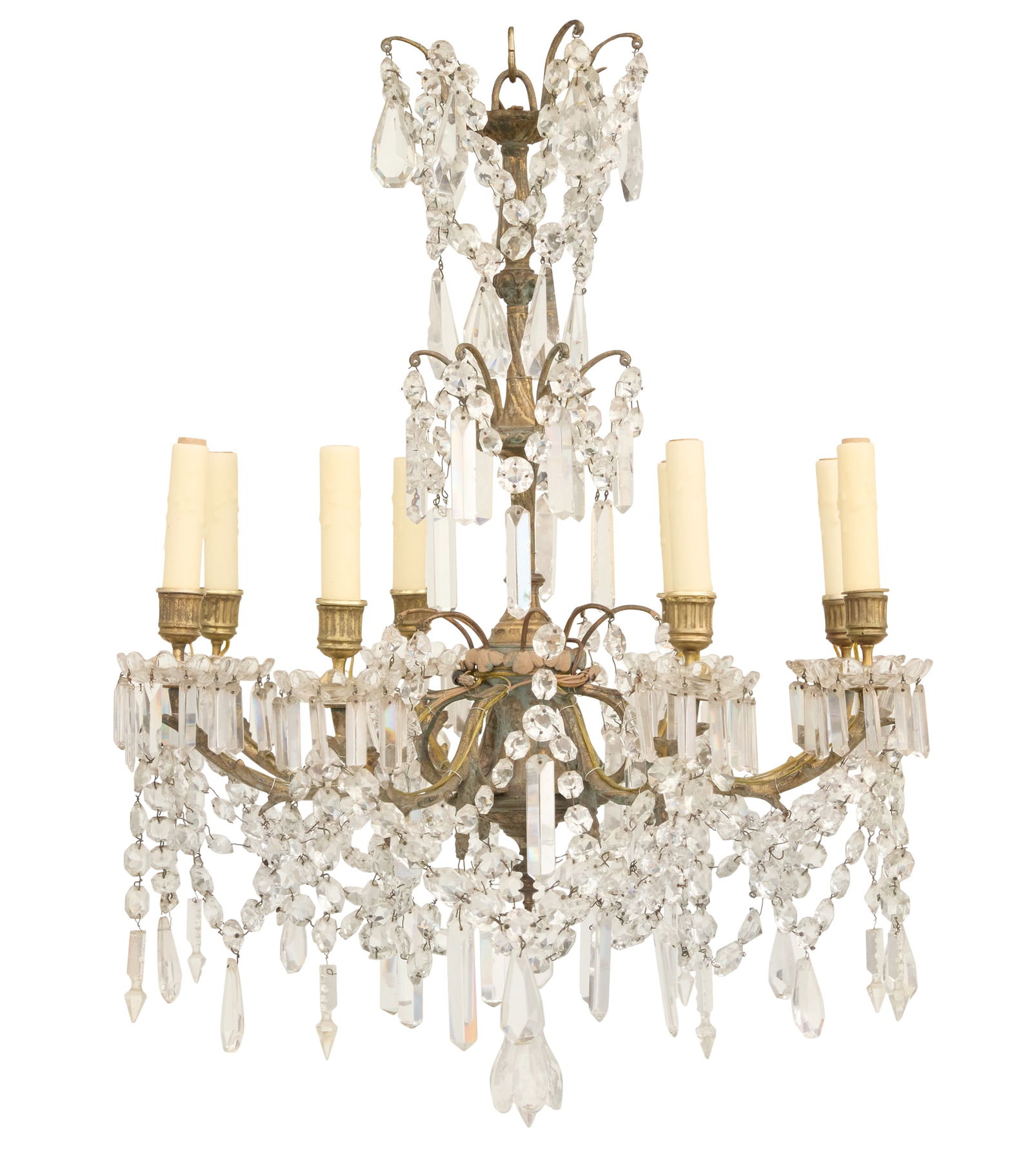 French Gilt-Bronze and Crystal Chandelier (1 of 1)