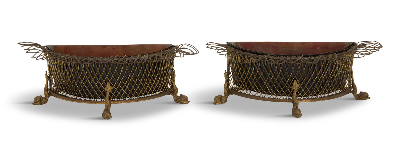 Pair of French Brass and Bronze Jardinieres (1 of 2)