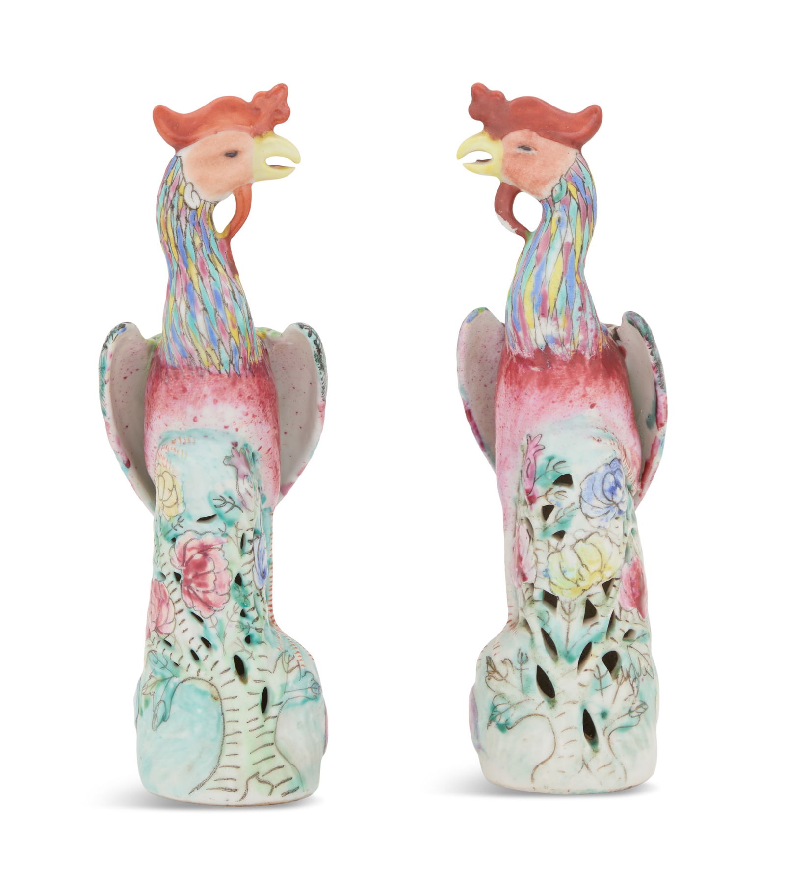 Pair of Chinese Export Porcelain Pheasants (1 of 2)