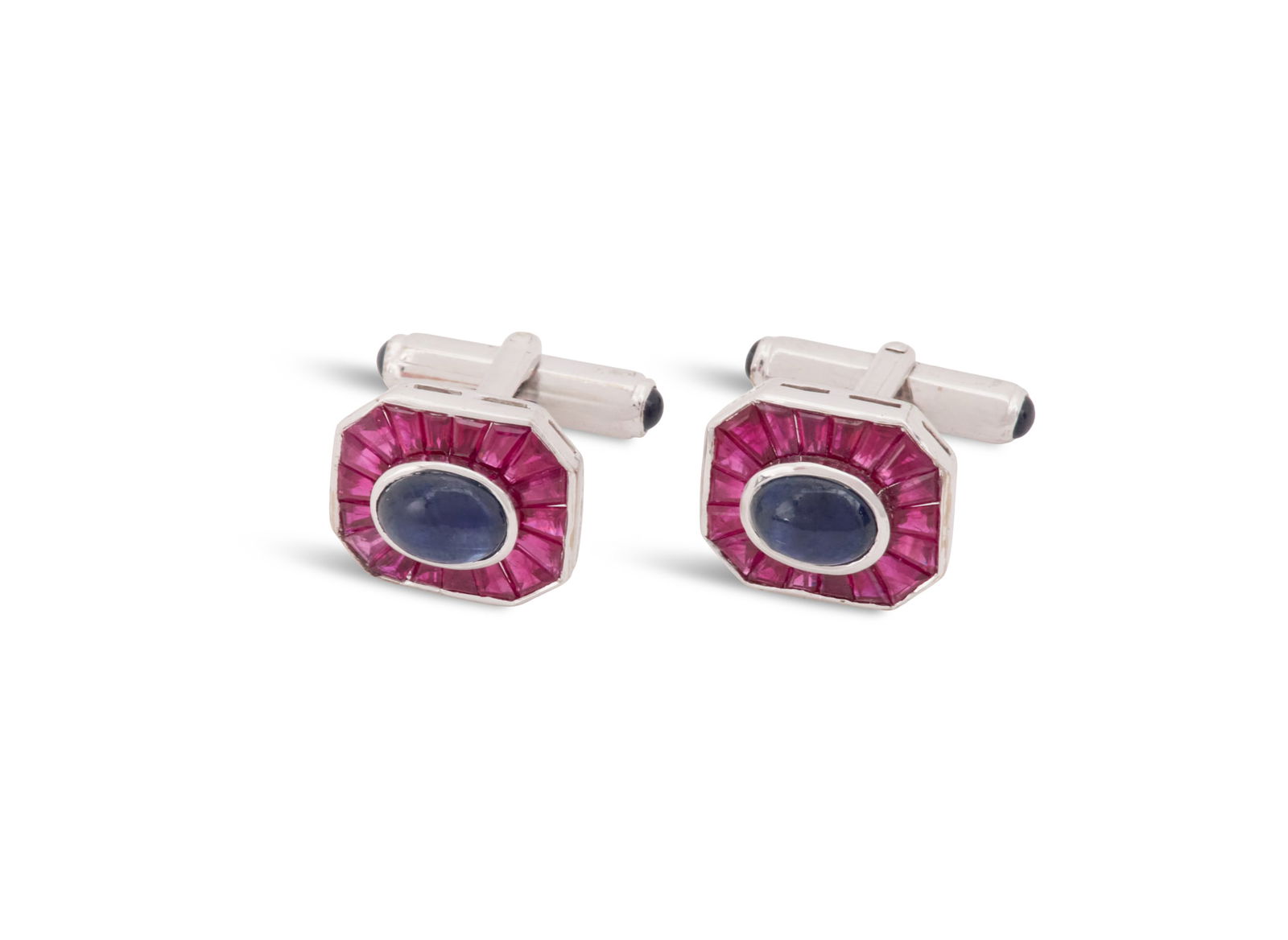 Sapphire and Ruby Cufflinks (1 of 1)