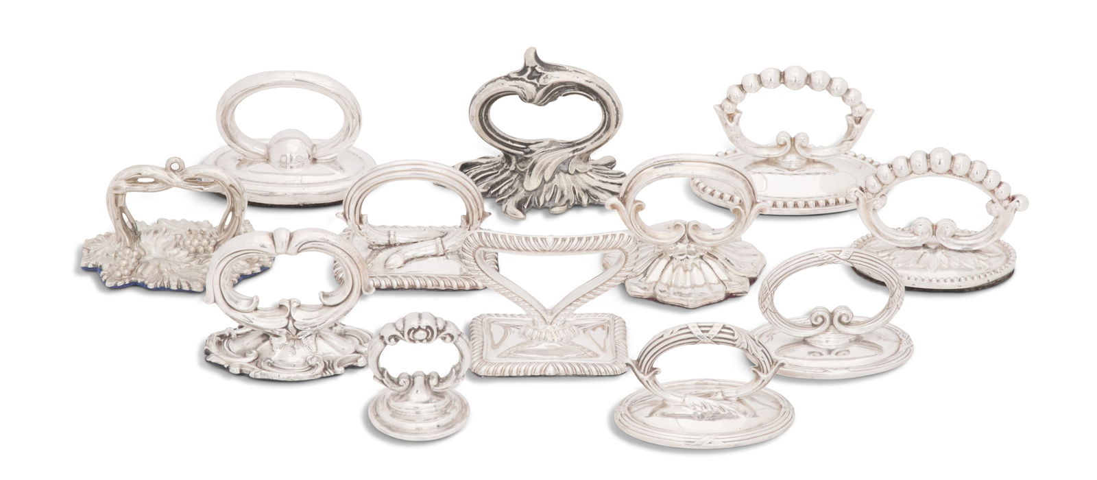 Twelve Silverplate Standing Napkin Rings (1 of 3)