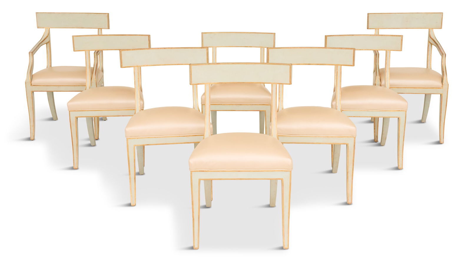 Eight Regency-Style Peint en Dining Chairs (1 of 4)