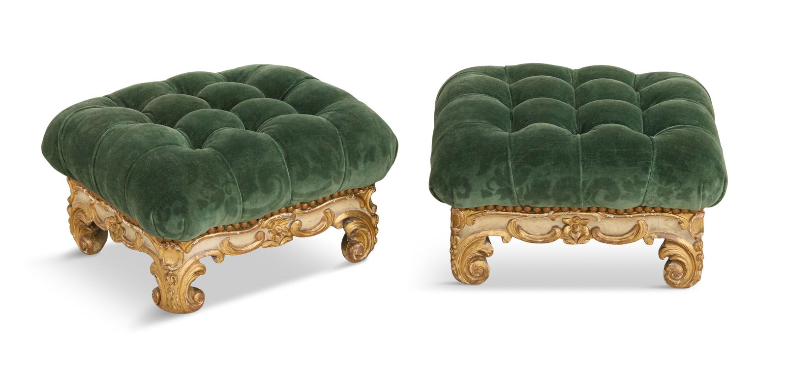 Giltwood and Creme-Peinte Footstools (1 of 2)