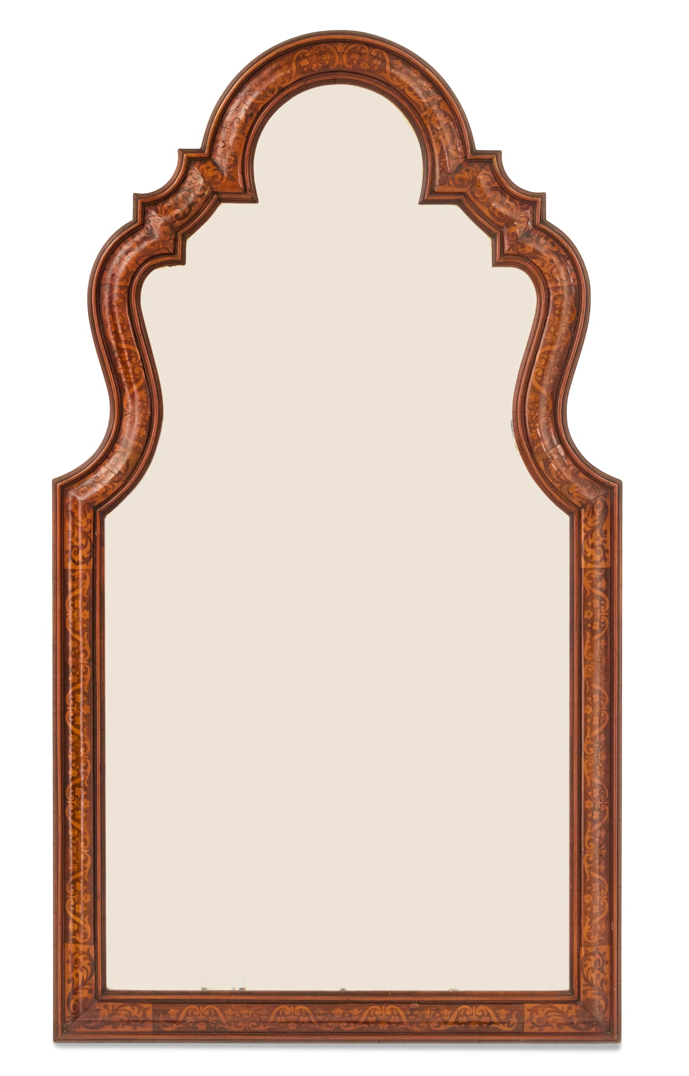 Large and Unusual Marquetry-Inlaid Mirror (1 of 2)