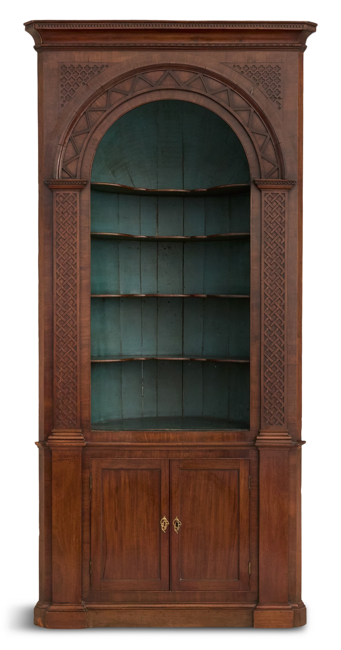 George III Mahogany Corner Cabinet (1 of 3)