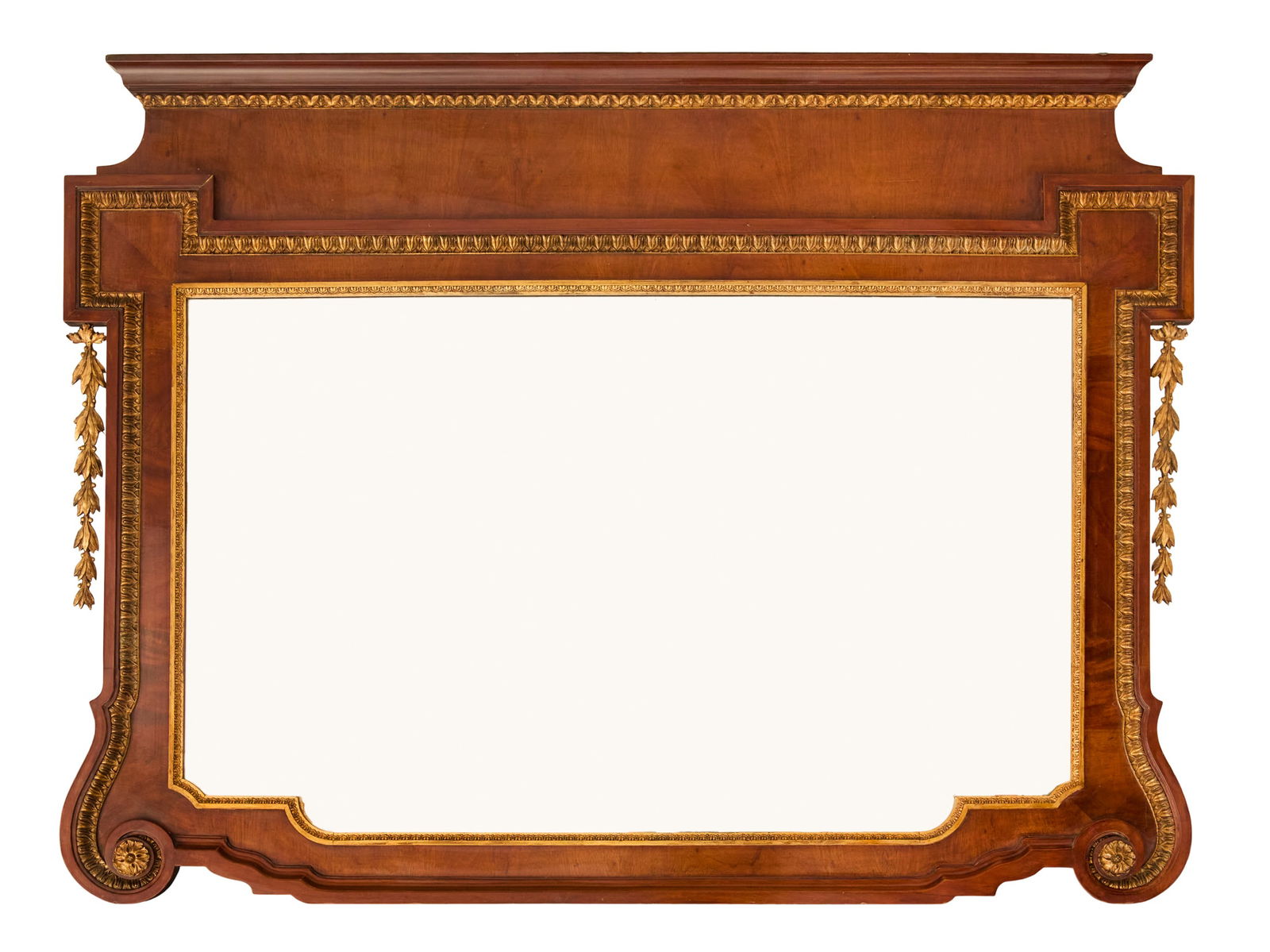 Mahogany and Giltwood Overmantel Mirror (1 of 2)