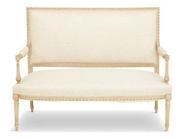 Louis XVI-Style Creme-Peinte Settee