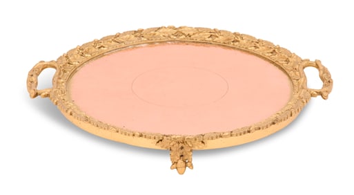 Parcel-Gilt and Coppered Metal Waiter