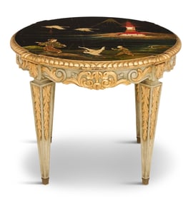 Louis XVI-Style Parcel-Gilt Low Center Table