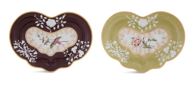 English Chamberlain Worcester Sweetmeat Dishes