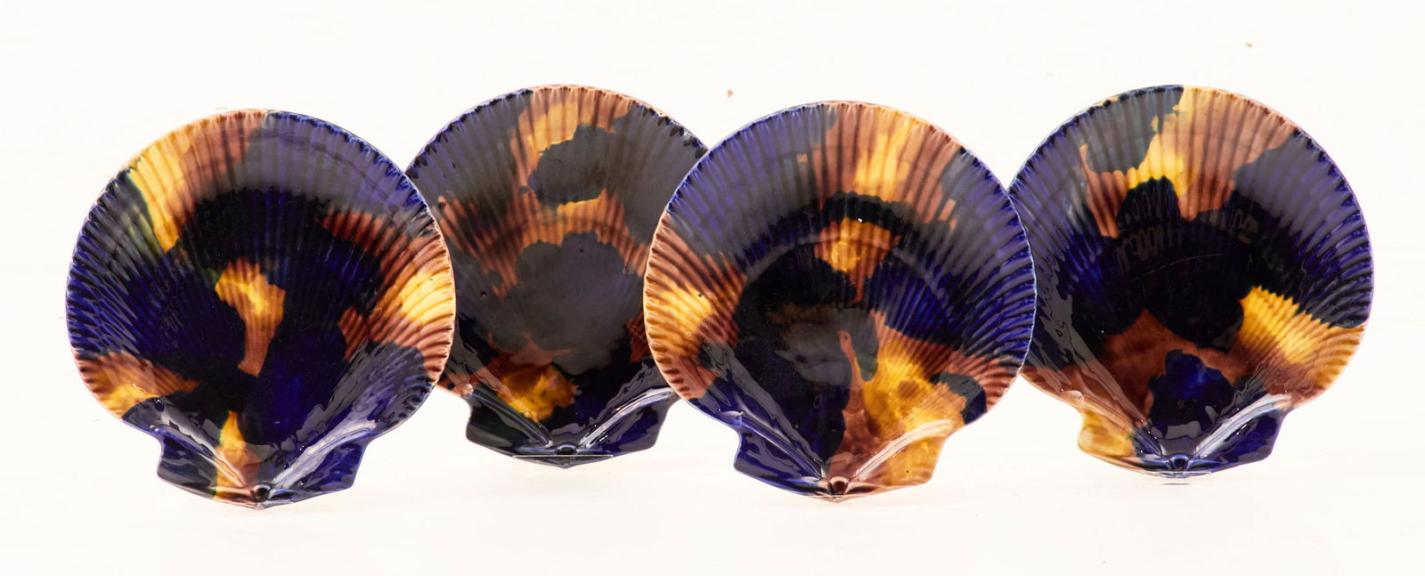 Set of Four Wedgwood Majolica Shell Plates (1 of 2)