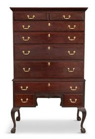 Early American Walnut and Cherry Highboy