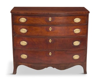 American Federal Mahogany Bowfront Chest