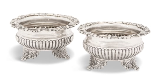 Pair of George IV Silver Master Salt Cellars