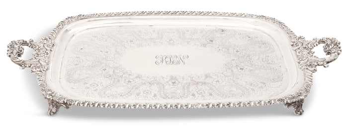 Large Silverplate Tea Tray