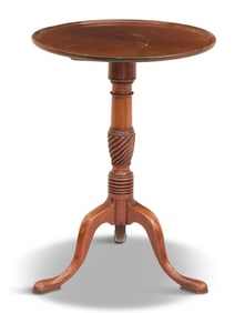 George III Mahogany Tilt-Top Candle Stand