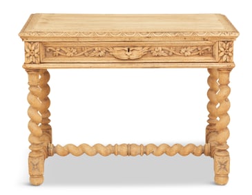 English Bleached Oak Side Table