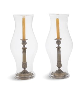 Silver-Plate Brass Restauration Candlesticks