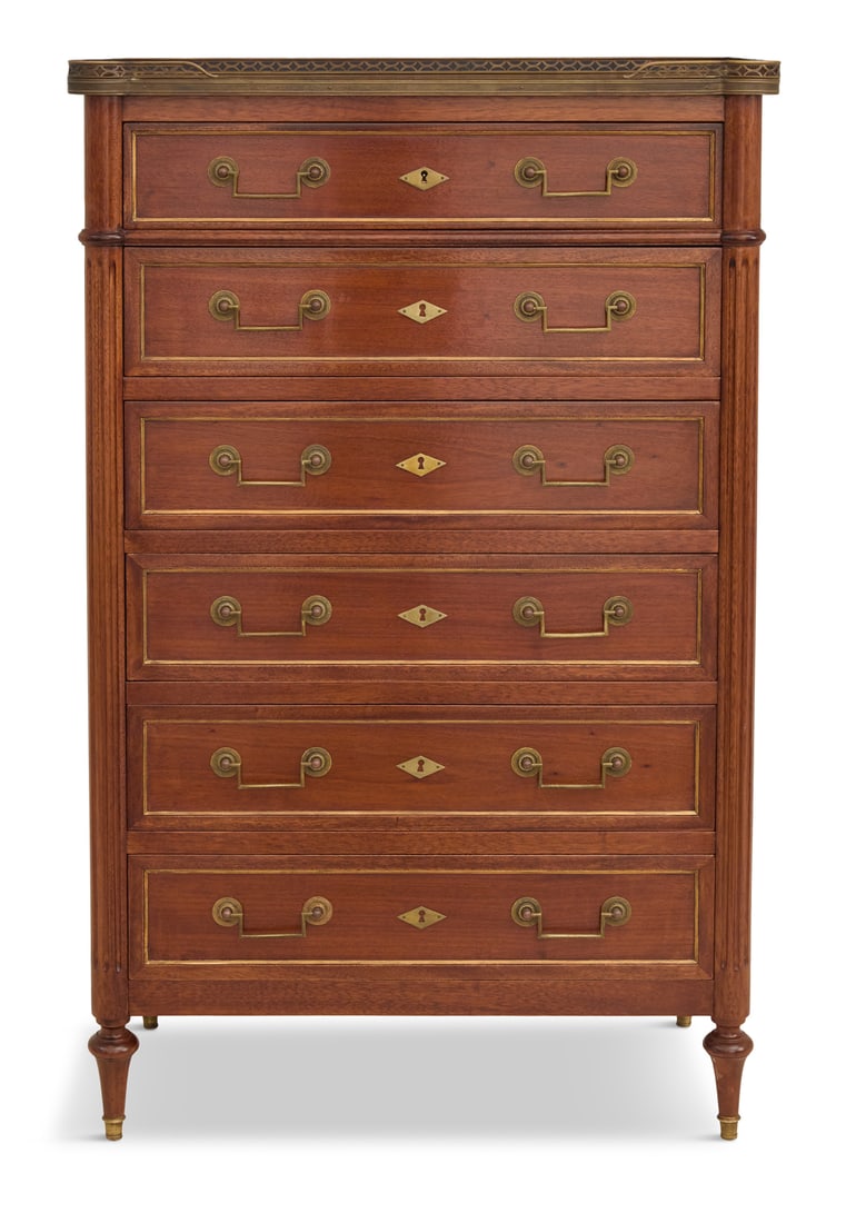 Louis XVI-Style Mahogany Chest (1 of 3)