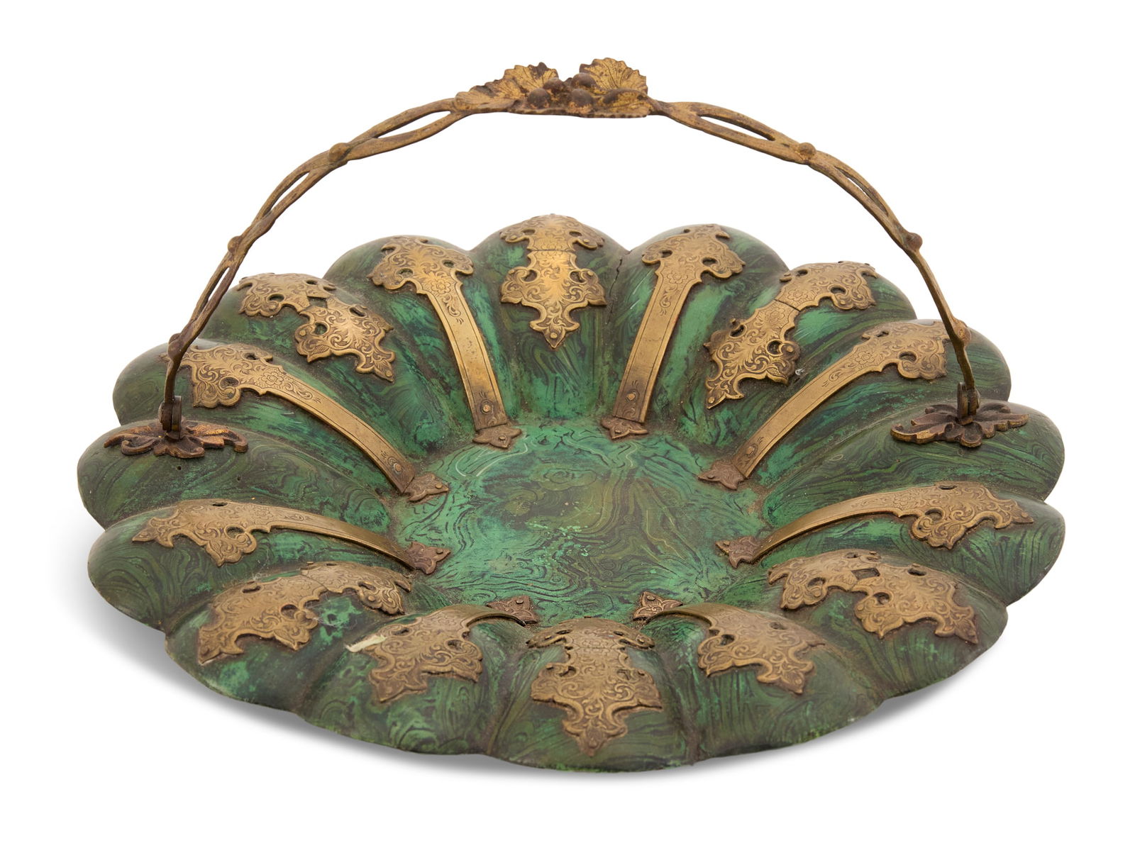 Handsome Papier-Mache and Brass Bread Tray (1 of 2)