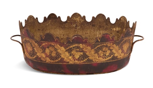 Handsome Directoire Tole Peinte Verriere