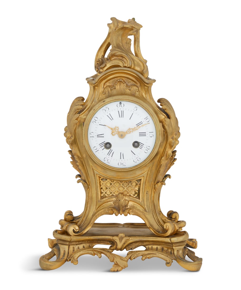 Tiffany-Retailed Gilt-Bronze Mantel Clock (1 of 4)
