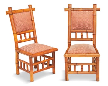 Pair of Bamboo Side Chairs