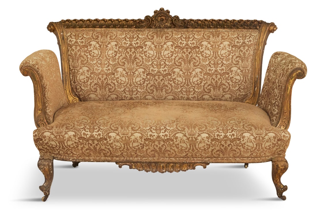 Napoleon III Giltwood Settee (1 of 3)