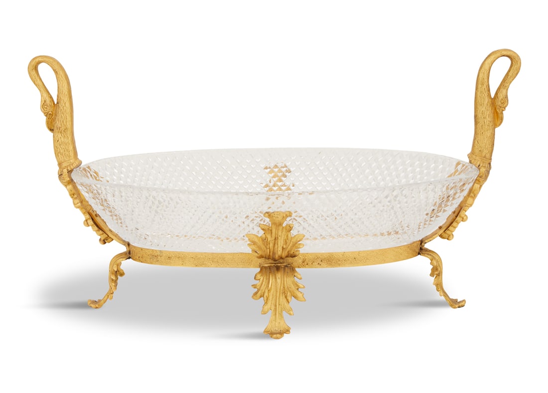 French Gilt-Bronze and Cut Crystal Centerpiece (1 of 2)