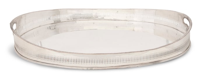 Silverplate Galleried Tray