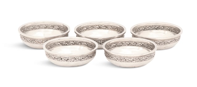 Five Reed & Barton Sterling Silver Salt Cellars