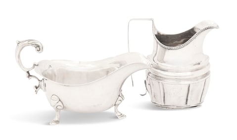 Silver Cream Jug and Sauce Boat