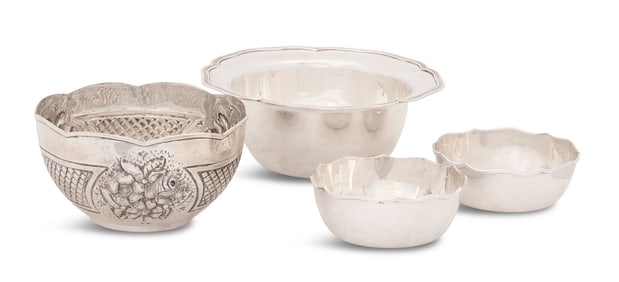 Four South American Silver Bowls