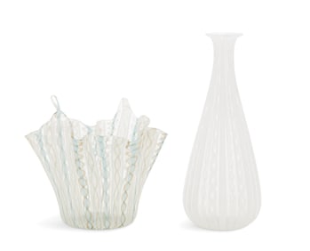 Two Italian Murano Glass Vases