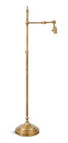 Mid-Century Modern Brass Adjustable Floor Lamp