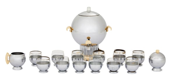Art Deco Polished Chromium Metalware