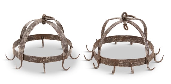 Pair of Metal Pot Racks