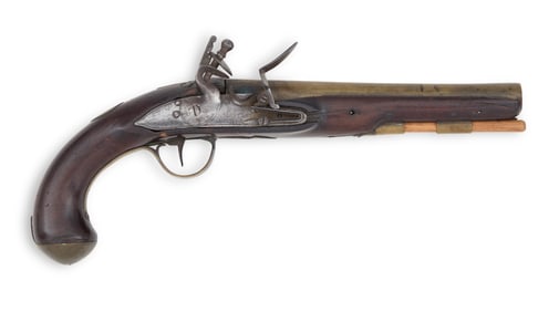 Brass Barrel English Flintlock Pistol
