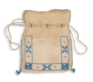 New France Embroidered Pouch