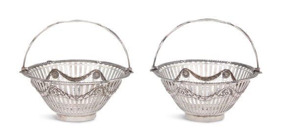 Pair of Victorian Sterling Silver Epergne Baskets