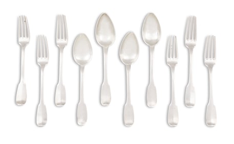 New Orleans Creole Coin Silver Flatware Set