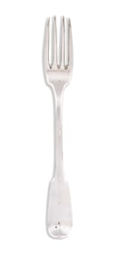 New Orleans Creole Coin Silver Fork