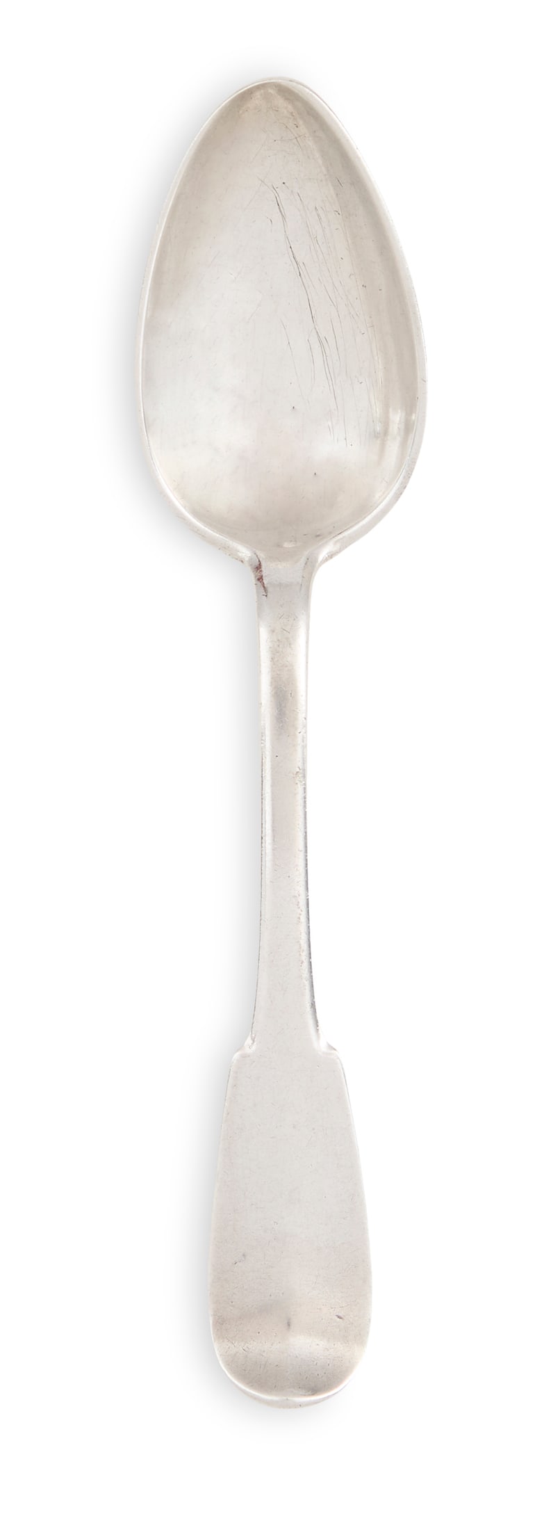 New Orleans Creole Coin Silver Tablespoon: New Orleans Creole Coin Silver Tablespoon first quarter 19th century, by Jean Pierre Bellanger (1767-by 1845), in the traditional "Uniplat" pattern, monogrammed "F". l. 8"; 2.