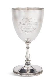 English Silverplate Shooting Trophy Goblet