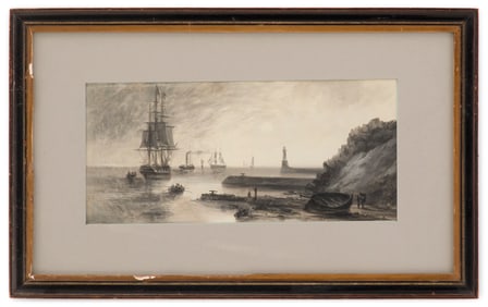 Continental School (20th Century), "Harbor Scene"