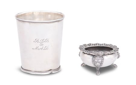 Bailey & Co. Coin Silver Julep Cup & Salt Cellar