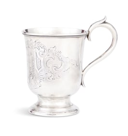 Early Gorham Coin Silver Christening Cup